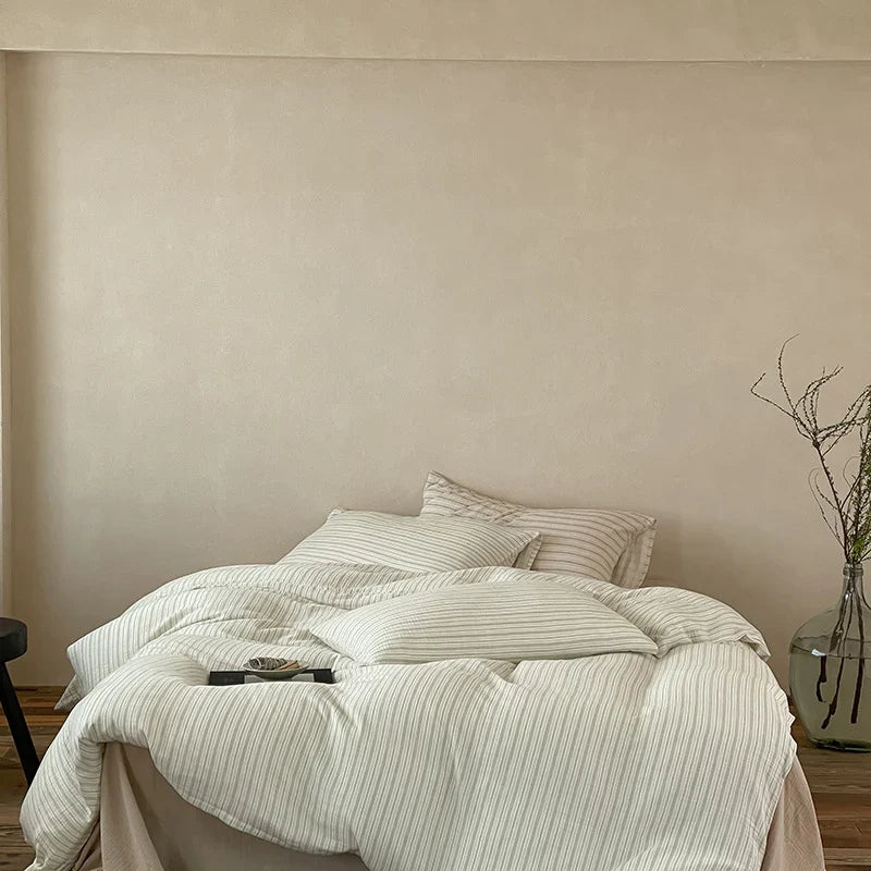 Duvet Cover Set Linen-Look Breathable & Wrinkle-Resistant