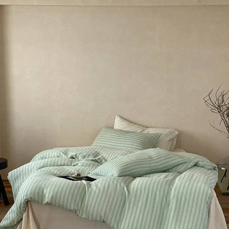 Duvet Cover Set Linen-Look Breathable & Wrinkle-Resistant