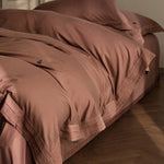 Duvet Cover Set Mako Cotton Satin Monogram Embroidery