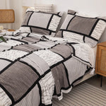 Duvet Cover Set Microfiber Geometric Machine Washable