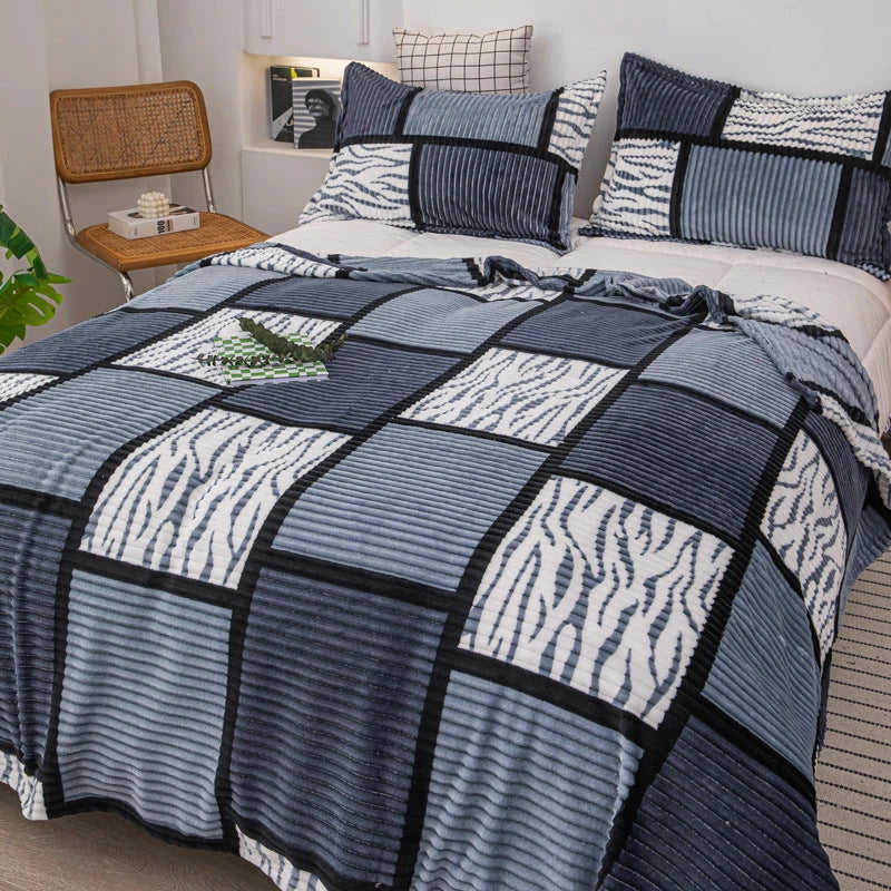Duvet Cover Set Microfiber Geometric Machine Washable