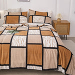 Duvet Cover Set Microfiber Geometric Machine Washable