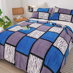 Duvet Cover Set Microfiber Geometric Machine Washable