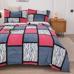 Duvet Cover Set Microfiber Geometric Machine Washable