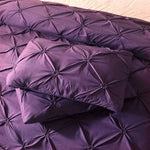 Duvet Cover Set Pinch Pleat Breathable Microfiber Three Piece