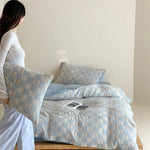 Duvet Cover Set Reversible Cotton Percale 4-Piece