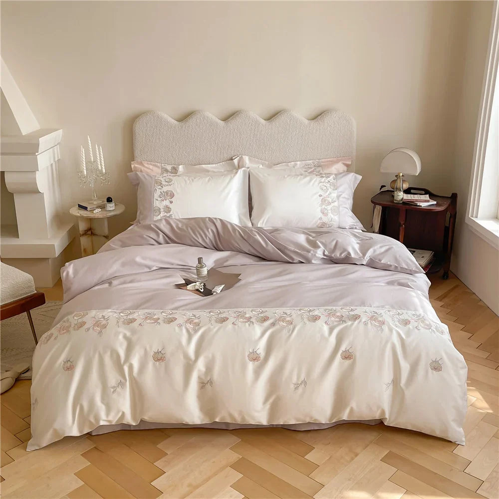 Duvet Cover Set Reversible Cotton Satin