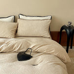 Duvet Cover Set Reversible Cotton Satin Concealed Zipper