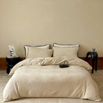 Duvet Cover Set Reversible Cotton Satin Concealed Zipper