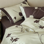 Duvet Cover Set Reversible Cotton Satin Floral Print