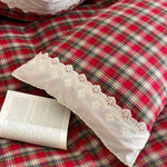 Duvet Cover Set Reversible Vichy Check Cotton Percale