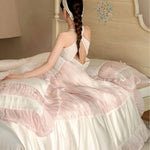 Duvet Cover Set Ruffle & Pleat Pearl Accents
