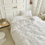 Duvet Cover Set Ruffled Floral Microfiber