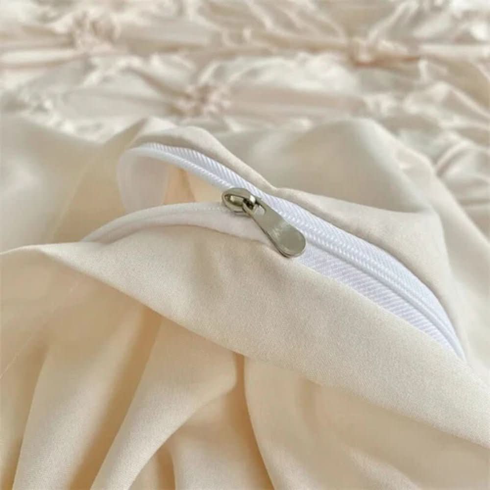 Duvet Cover Set Ruffled Floral Microfiber