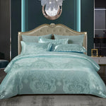 Duvet Cover Set Satin Floral 3-Piece Machine Washable