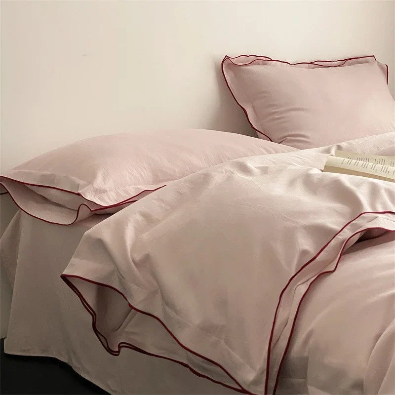 Duvet Cover Set Satin Microfiber Allergy-Resistant 4-Piece