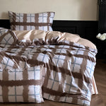 Duvet Cover Set Satin Rose Print Four-Piece