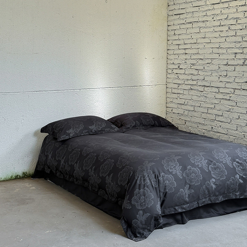 Duvet Cover Set Satin Tone-On-Tone Jacquard & Temperature-Regulating