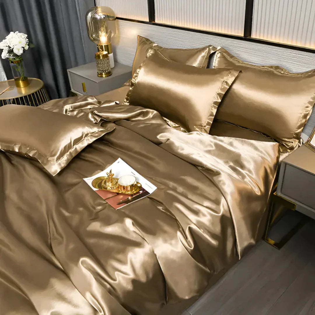 Duvet Cover Set Silk-Like Satin Breathable & Hypoallergenic