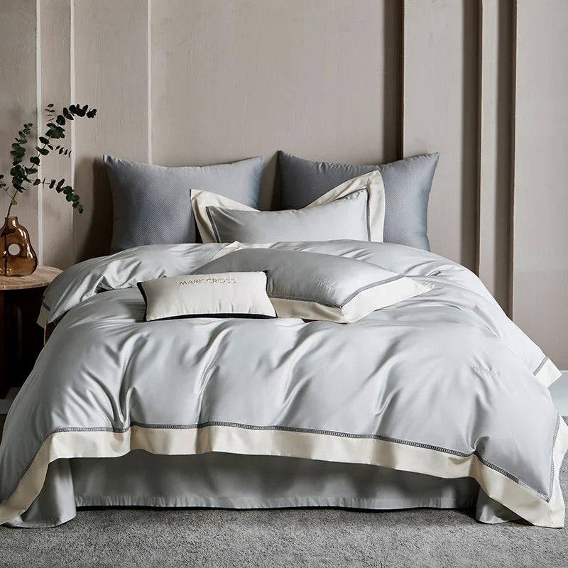 Duvet Cover Set Silky-Matte Satin Matching Pillowcases