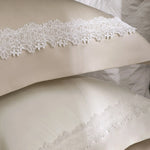 Duvet Cover Set Temperature-Regulating Cotton Satin Lace Trim