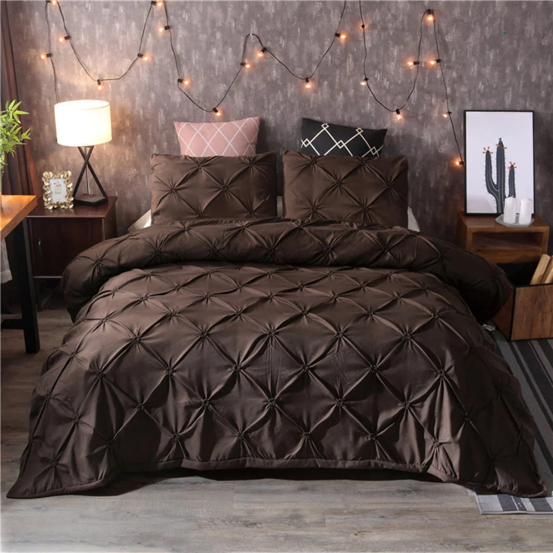 Duvet Cover Set Tufted Textured 100% Cotton Hypoallergenic