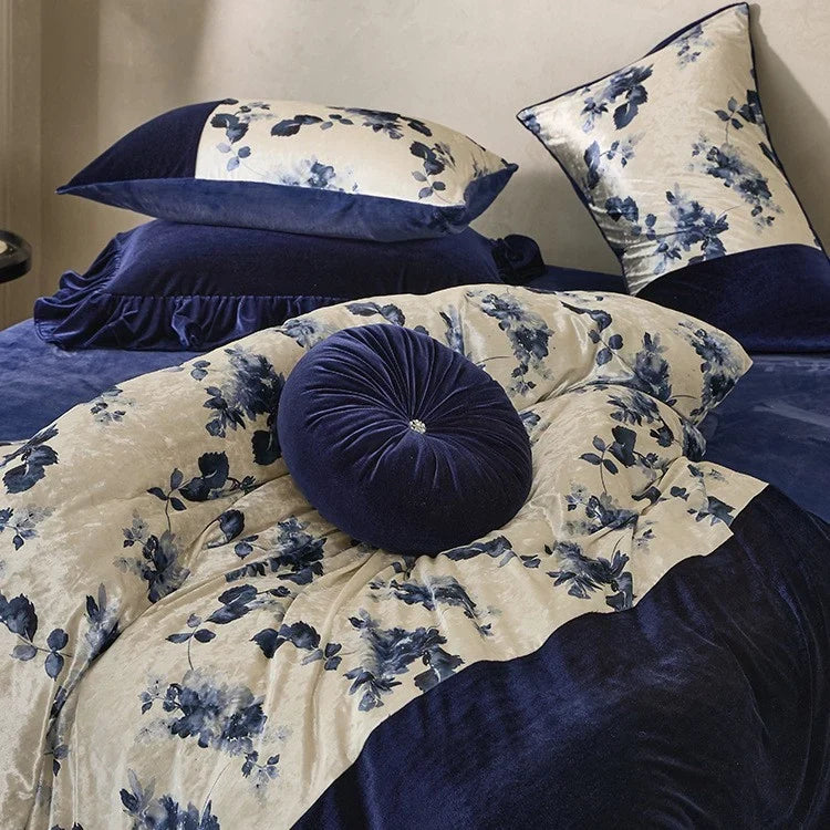 Duvet Cover Set Velvet-Like Microfiber Concealed Zipper