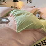 Duvet Cover Set Waffle-Textured Cotton & Microfiber 3-Piece Set