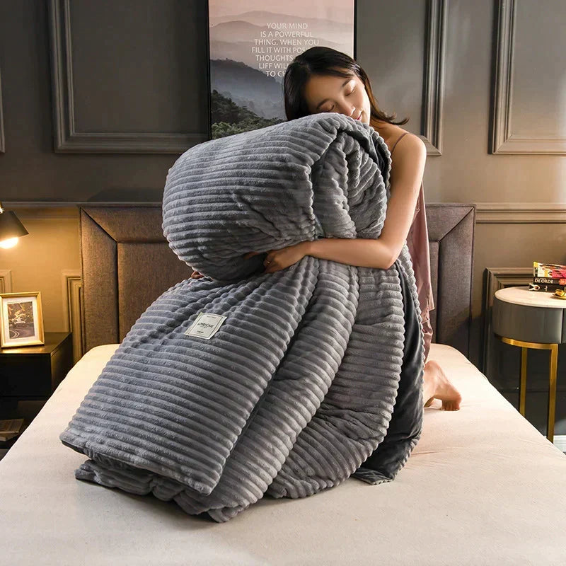 Duvet Cover Velvet Fleece Warm & Machine-Washable