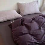 Duvet & Fitted Sheet Set Cotton-Blend Jersey Concealed Zipper