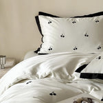 Duvet Set Cotton Satin Cherry Embroidery