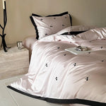 Duvet Set Cotton Satin Cherry Embroidery
