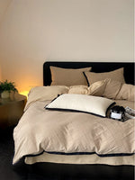 Duvet Set Cotton Satin Lightly Padded Diamond Quilt