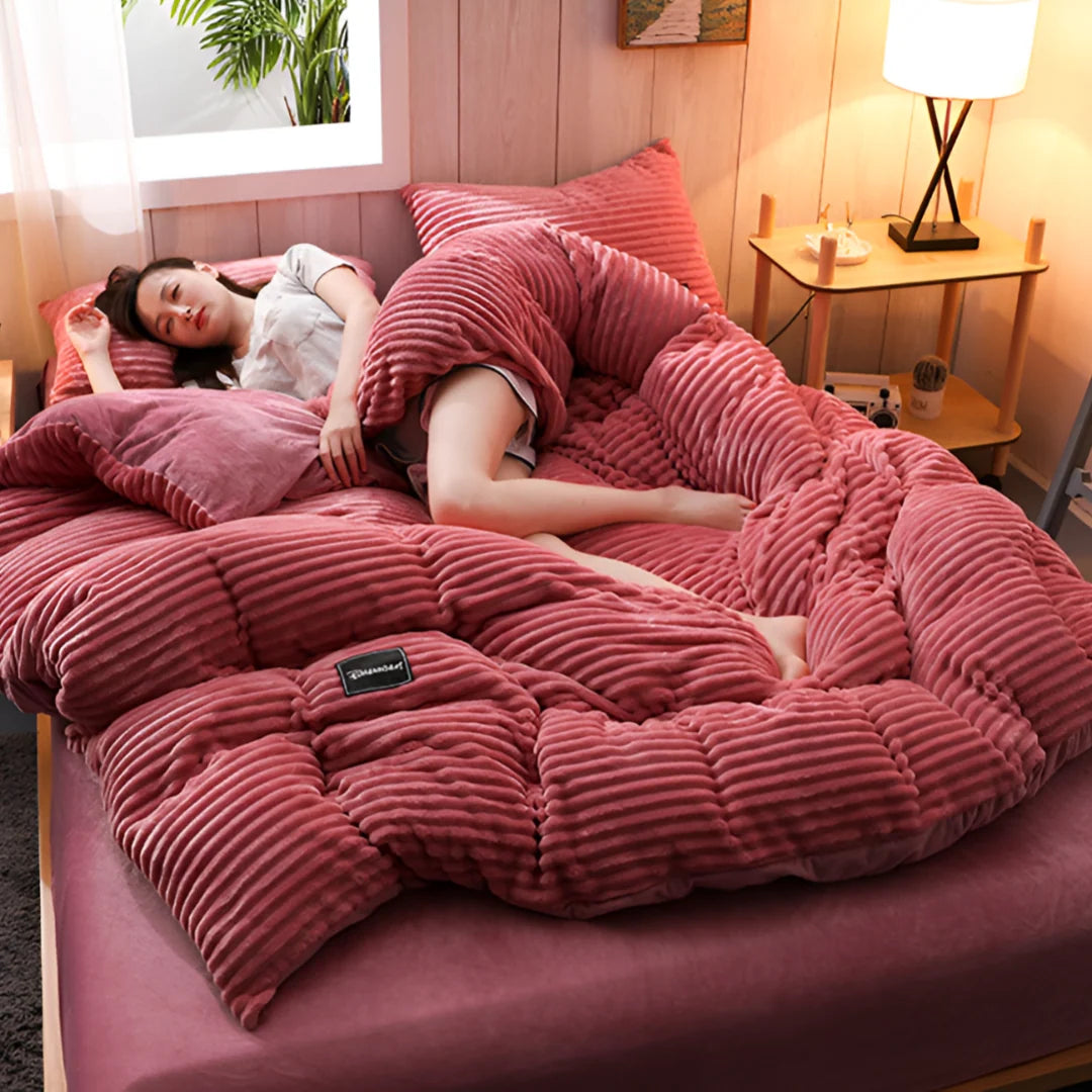 Duvet Set Flannel & Microfiber All-Season Pillowcase Option