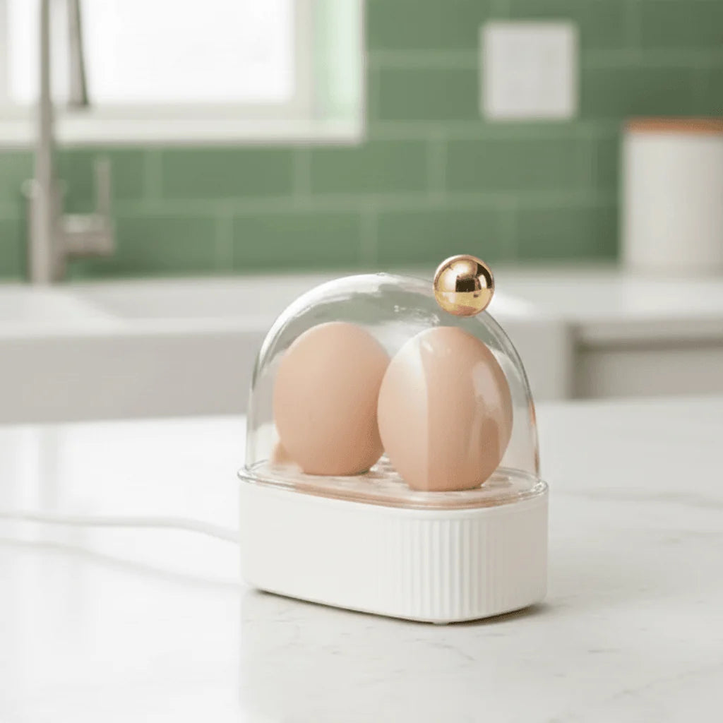 Egg Cooker & Poacher 3 Adjustable Heat Settings 2-Egg Capacity