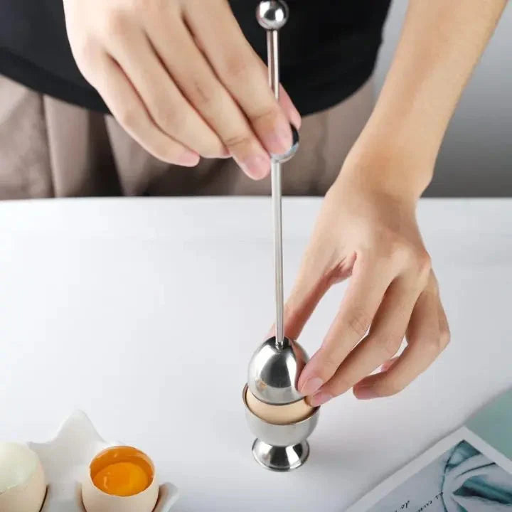 Egg Cracker Stainless Steel Gravity-Powered Dishwasher-Safe
