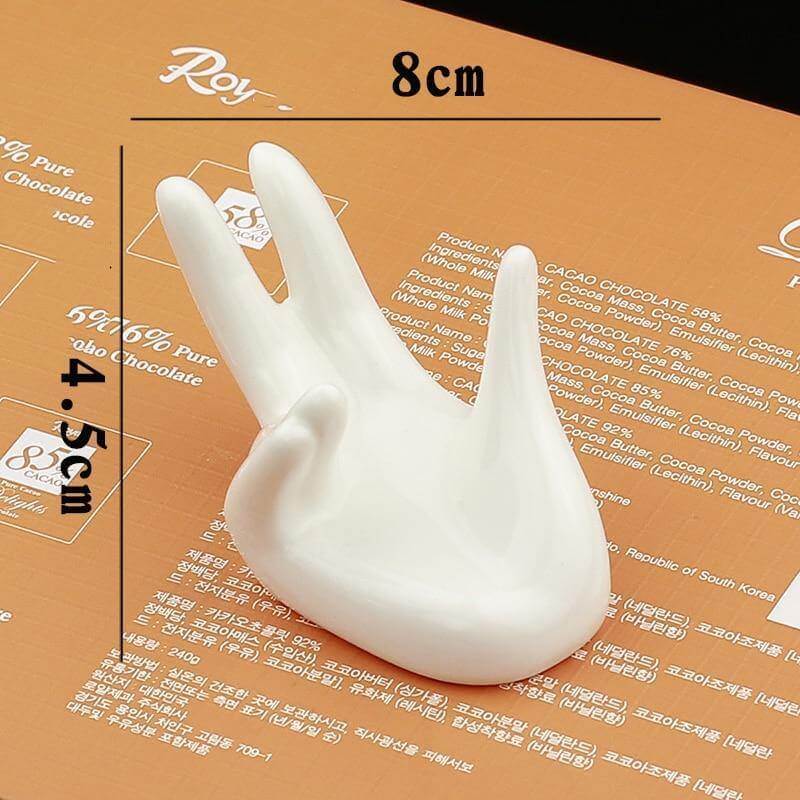 Egg Cup Holder Ceramic Hand-Shaped Design Keeps Eggs Steady
