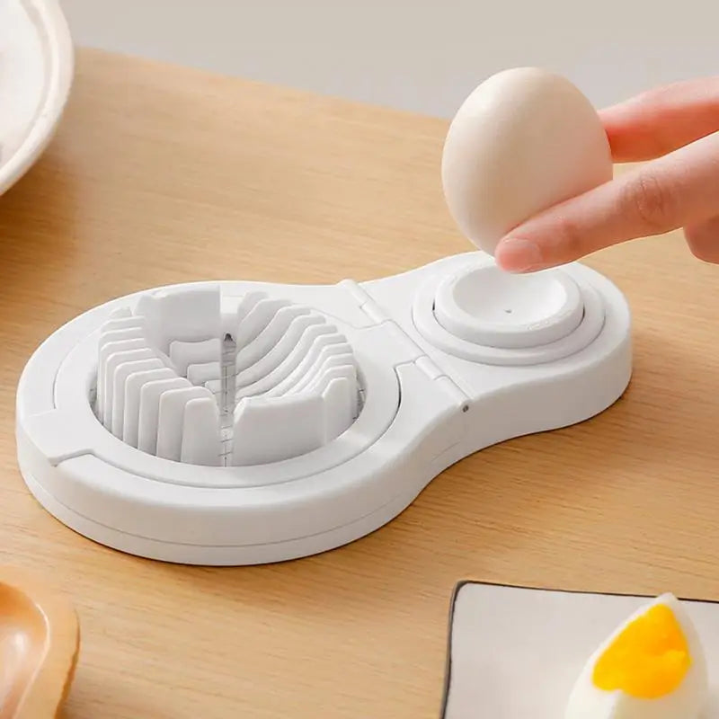 Egg & Fruit Slicer One-Button Stainless Steel Blades Compact