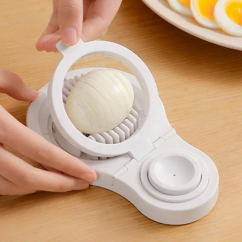 Egg & Fruit Slicer One-Button Stainless Steel Blades Compact