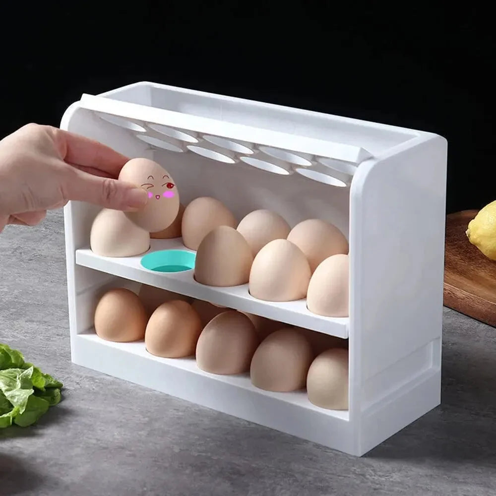 Egg Holder Stackable Clear Lid 30-Egg Capacity