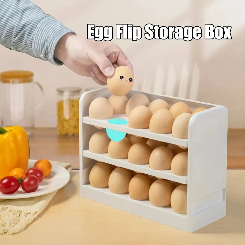 Egg Holder Stackable Clear Lid 30-Egg Capacity