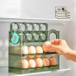 Egg Organizer Self-Rolling Gravity-Fed Refrigerator Storage