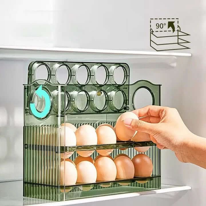 Egg Organizer Self-Rolling Gravity-Fed Refrigerator Storage