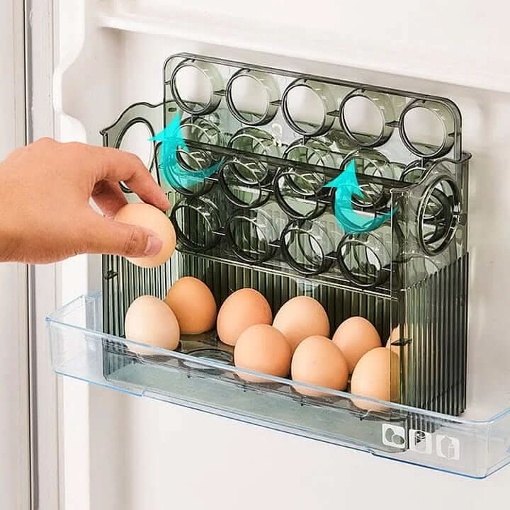 Egg Organizer Self-Rolling Gravity-Fed Refrigerator Storage