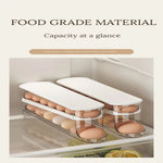 Egg Organizer Two-Tier Automatic Rolling Refrigerator Storage