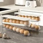 Egg Organizer Two-Tier Automatic Rolling Refrigerator Storage