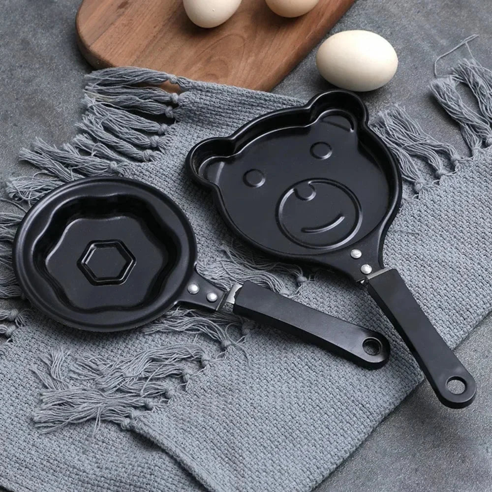 Egg Pan Stainless Steel Non-Stick Wooden Handle