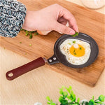 Egg Pan Stainless Steel Non-Stick Wooden Handle