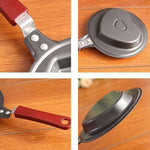 Egg Pan Stainless Steel Non-Stick Wooden Handle