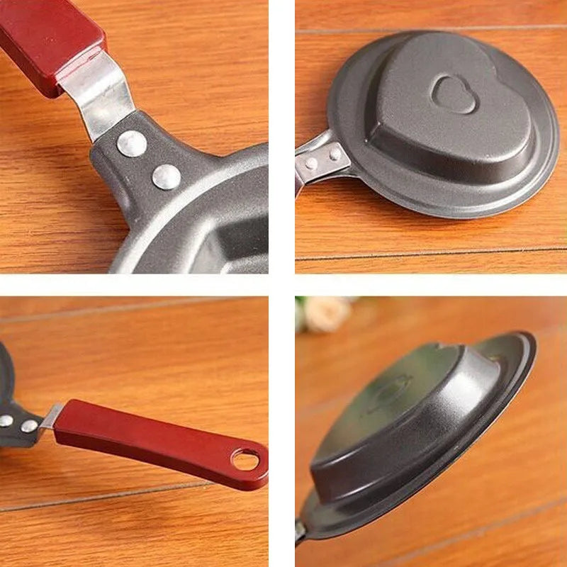 Egg Pan Stainless Steel Non-Stick Wooden Handle